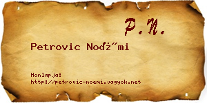 Petrovic Noémi névjegykártya